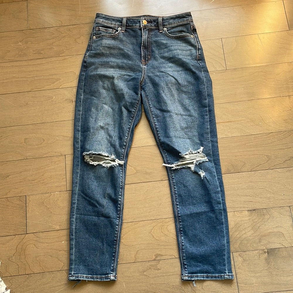 High waisted comfy mom jeans